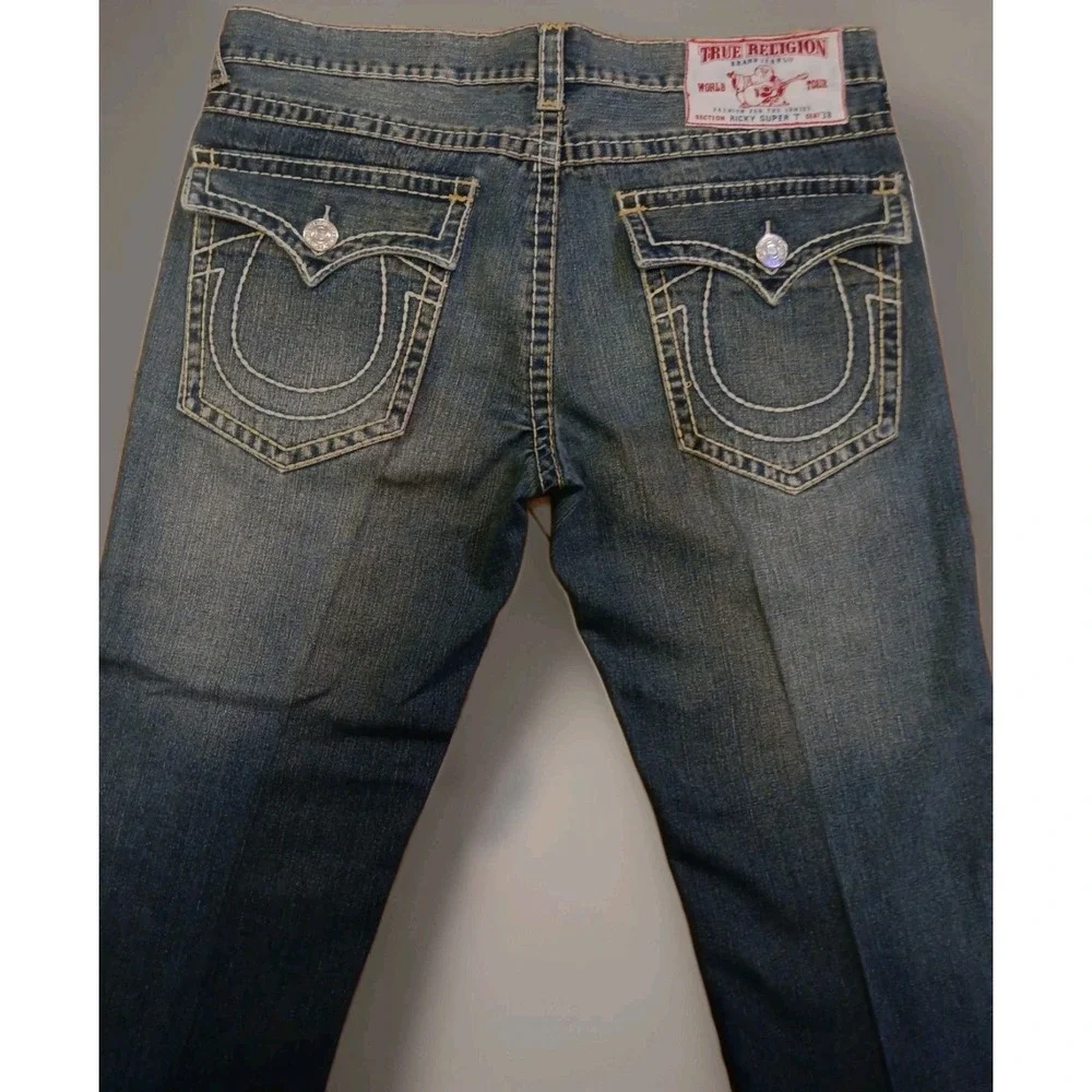 Vintage True Religion Ricky Super T Jeans Men's Size 38 x 34 Made in USA Thick